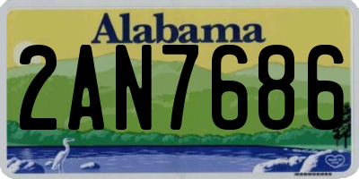 AL license plate 2AN7686