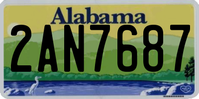 AL license plate 2AN7687