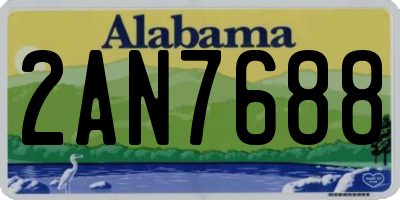AL license plate 2AN7688