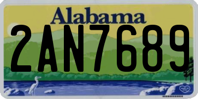 AL license plate 2AN7689