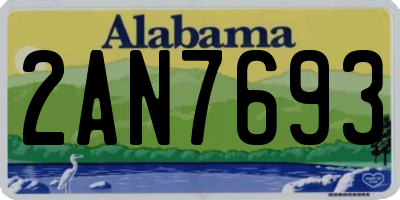 AL license plate 2AN7693