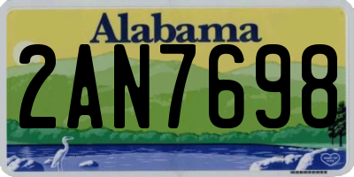 AL license plate 2AN7698