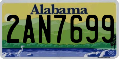 AL license plate 2AN7699