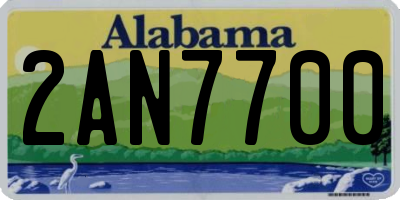 AL license plate 2AN7700