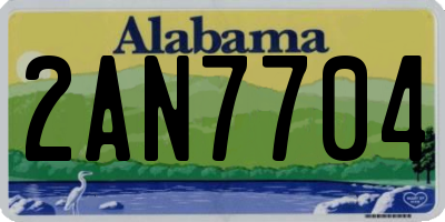 AL license plate 2AN7704
