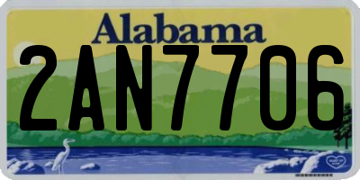 AL license plate 2AN7706
