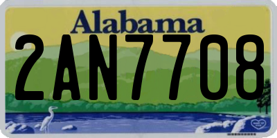 AL license plate 2AN7708