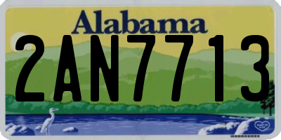 AL license plate 2AN7713