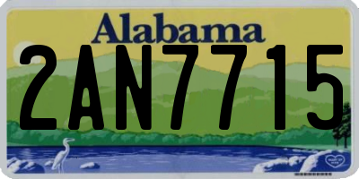 AL license plate 2AN7715