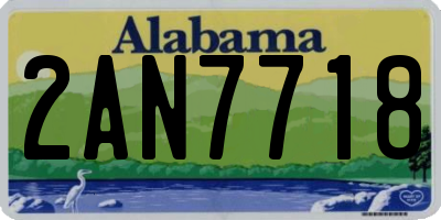 AL license plate 2AN7718