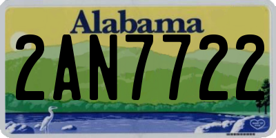 AL license plate 2AN7722