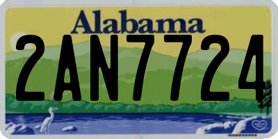 AL license plate 2AN7724