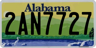 AL license plate 2AN7727