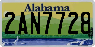 AL license plate 2AN7728
