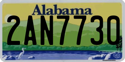 AL license plate 2AN7730