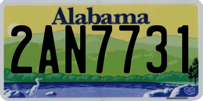 AL license plate 2AN7731