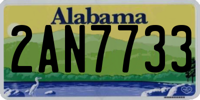 AL license plate 2AN7733