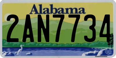 AL license plate 2AN7734