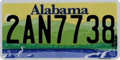 AL license plate 2AN7738