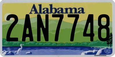 AL license plate 2AN7748
