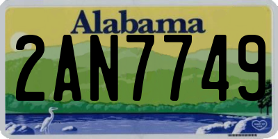 AL license plate 2AN7749