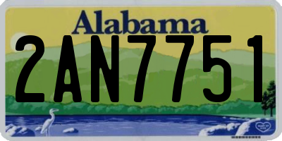 AL license plate 2AN7751
