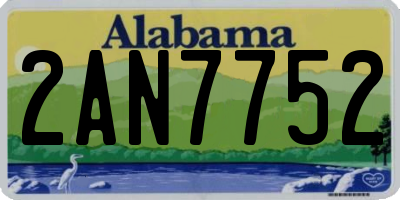 AL license plate 2AN7752