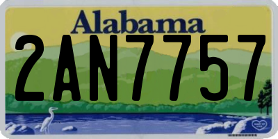 AL license plate 2AN7757