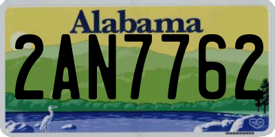 AL license plate 2AN7762