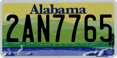 AL license plate 2AN7765