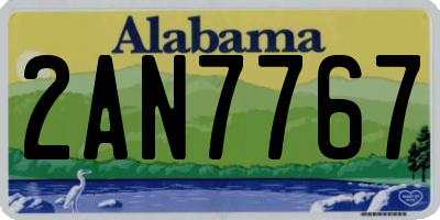 AL license plate 2AN7767