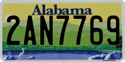 AL license plate 2AN7769