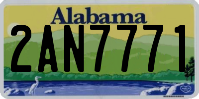 AL license plate 2AN7771