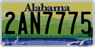 AL license plate 2AN7775