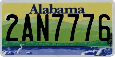 AL license plate 2AN7776