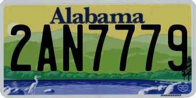 AL license plate 2AN7779