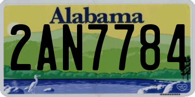 AL license plate 2AN7784
