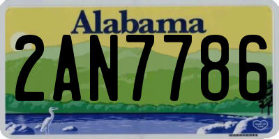 AL license plate 2AN7786