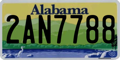 AL license plate 2AN7788
