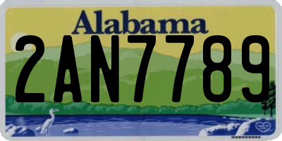 AL license plate 2AN7789