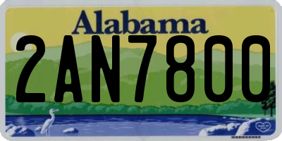 AL license plate 2AN7800