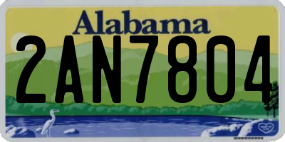 AL license plate 2AN7804