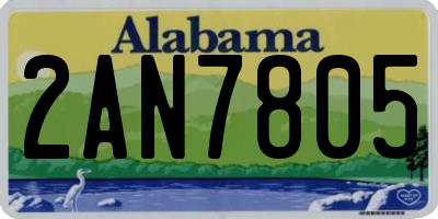 AL license plate 2AN7805