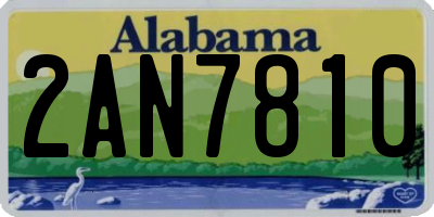 AL license plate 2AN7810