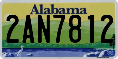 AL license plate 2AN7812