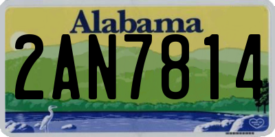 AL license plate 2AN7814