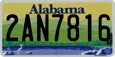 AL license plate 2AN7816