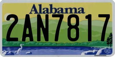 AL license plate 2AN7817