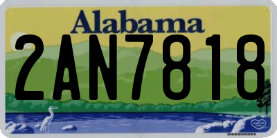 AL license plate 2AN7818