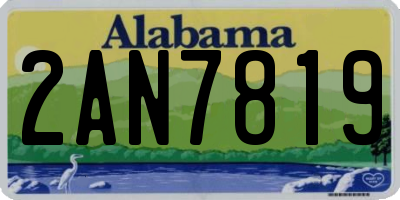 AL license plate 2AN7819